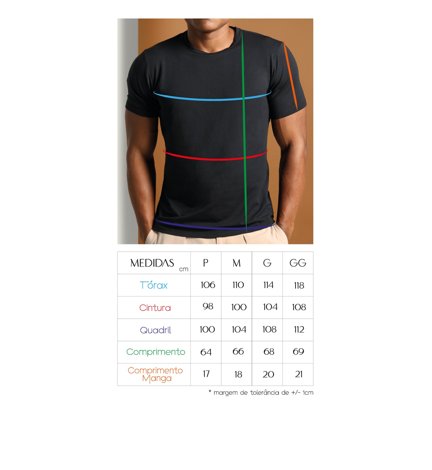 CAMISETA BÁSICA MODAL PRETA