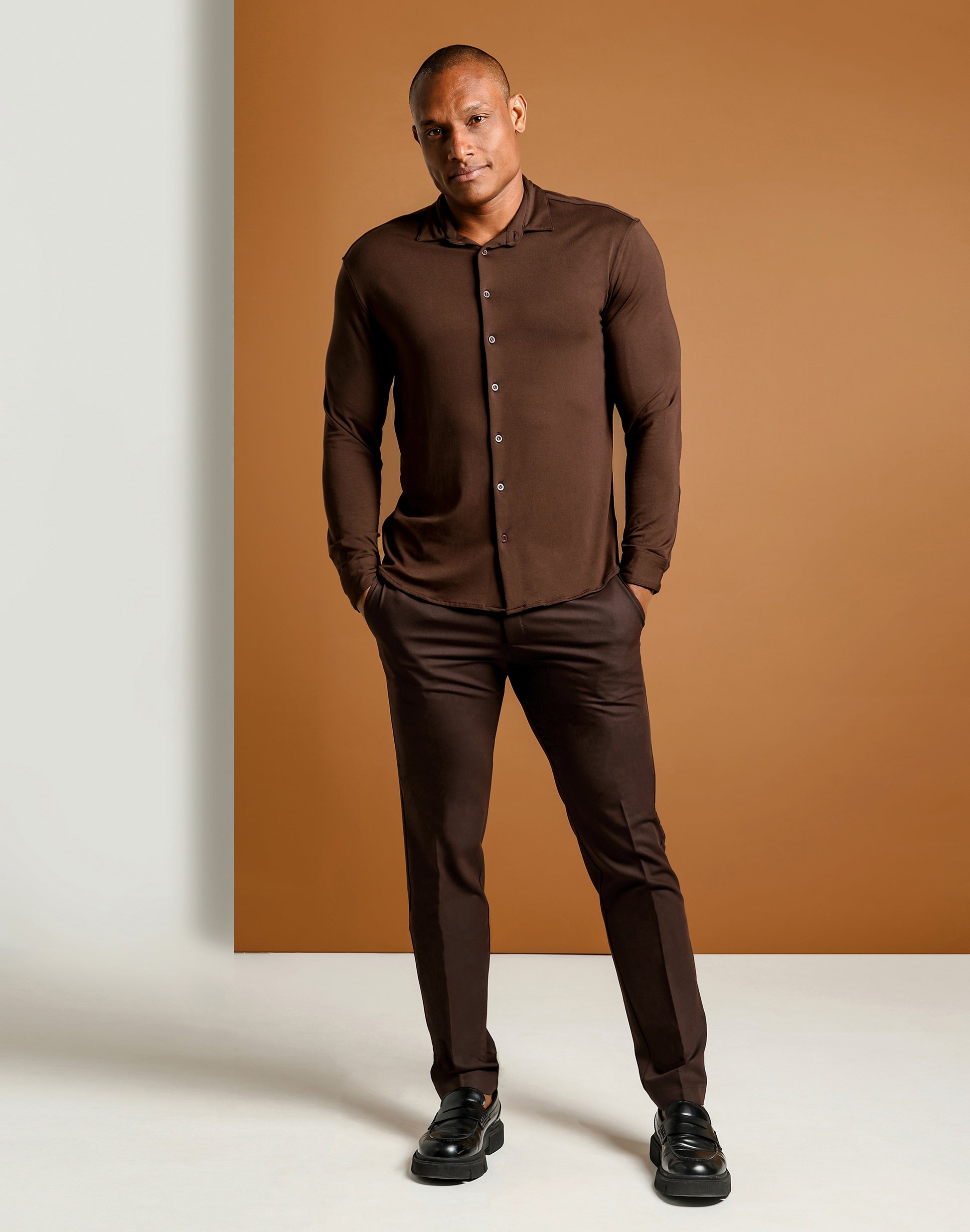 Aramis Calça Social Marrom Masculina Marrom Café CalÇa Masculina