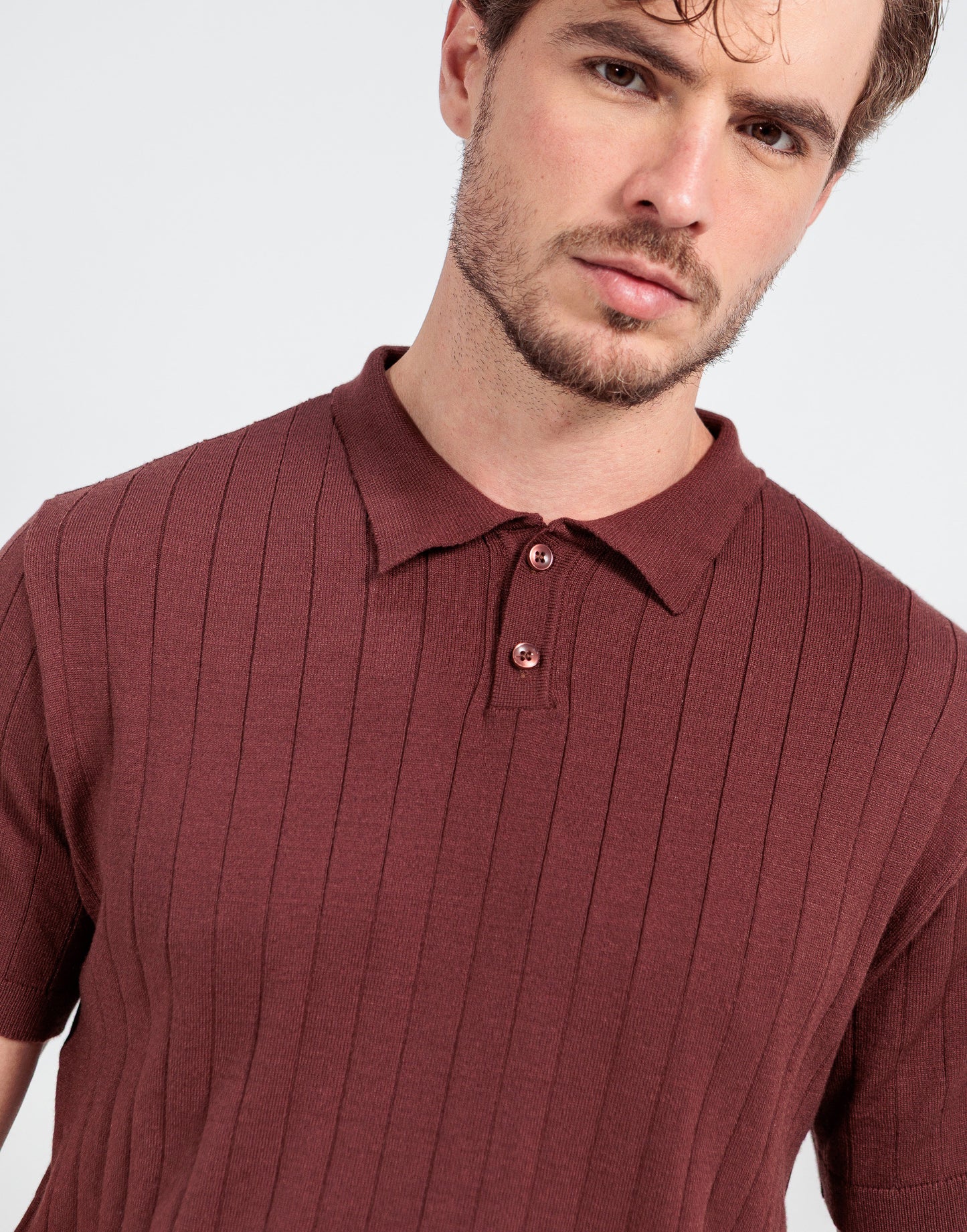 POLO TRICOT BOTÃO