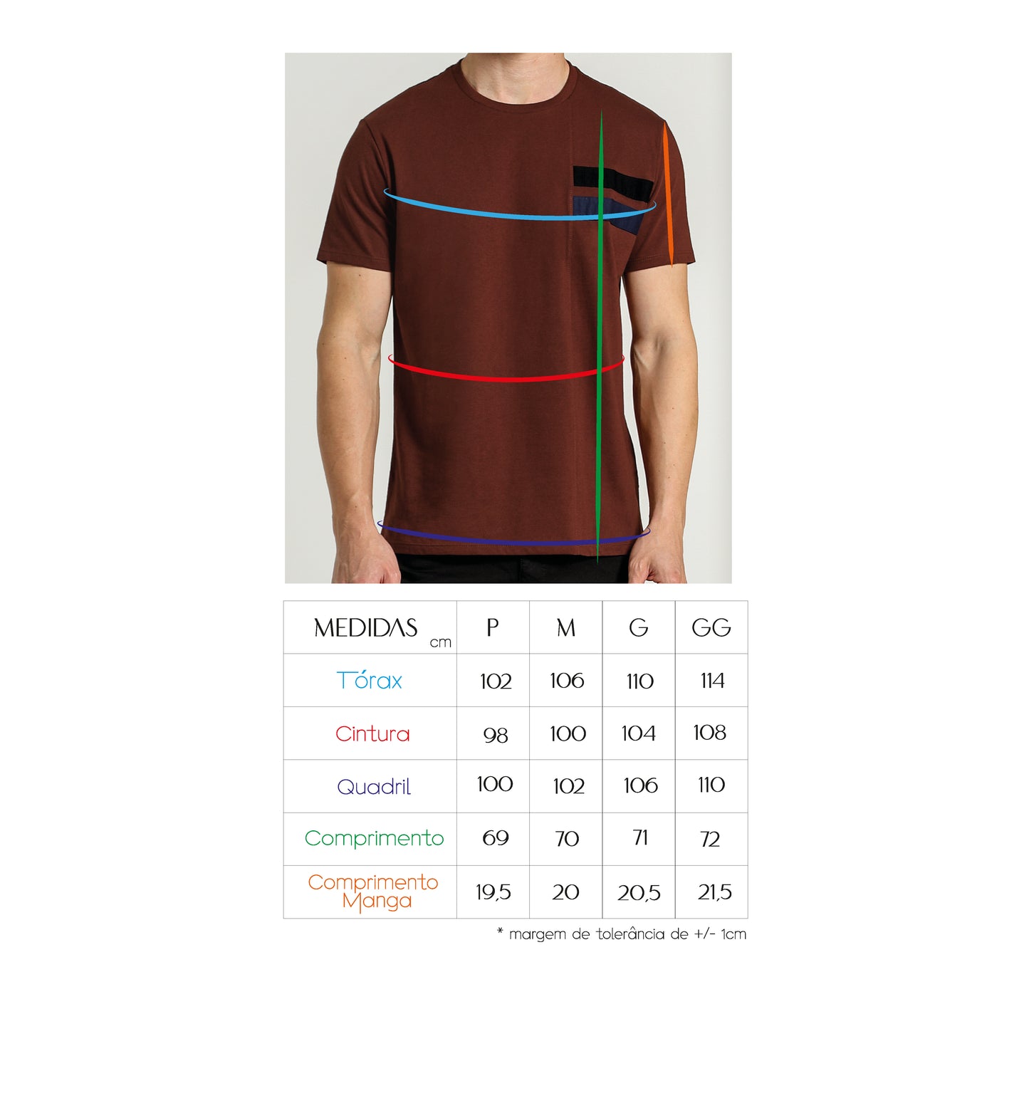 CAMISETA 2 FAIXAS 2 CORES