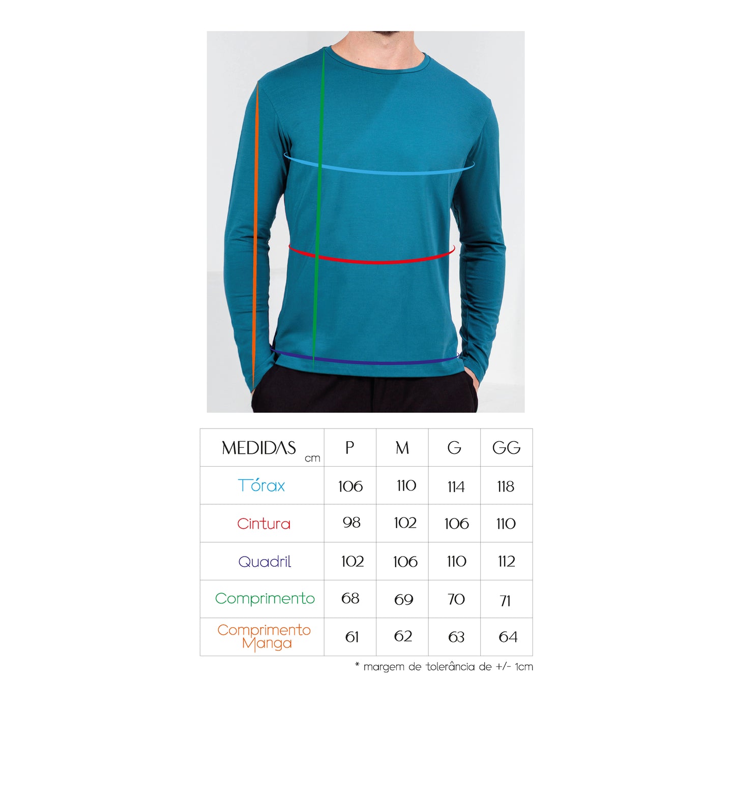 CAMISETA MANGA LONGA BÁSICA MODAL 2