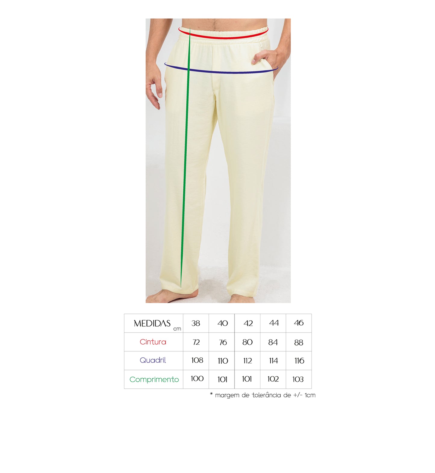 CALÇA VERÃO ELÁSTICO CÓS